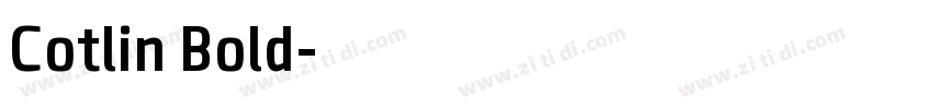 Cotlin Bold字体转换